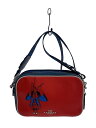 【中古】COACH◆×MARVEL/スパイダーマン/2way/ショルダーバッグ/レザー/RED/プリント/2544【バッグ】