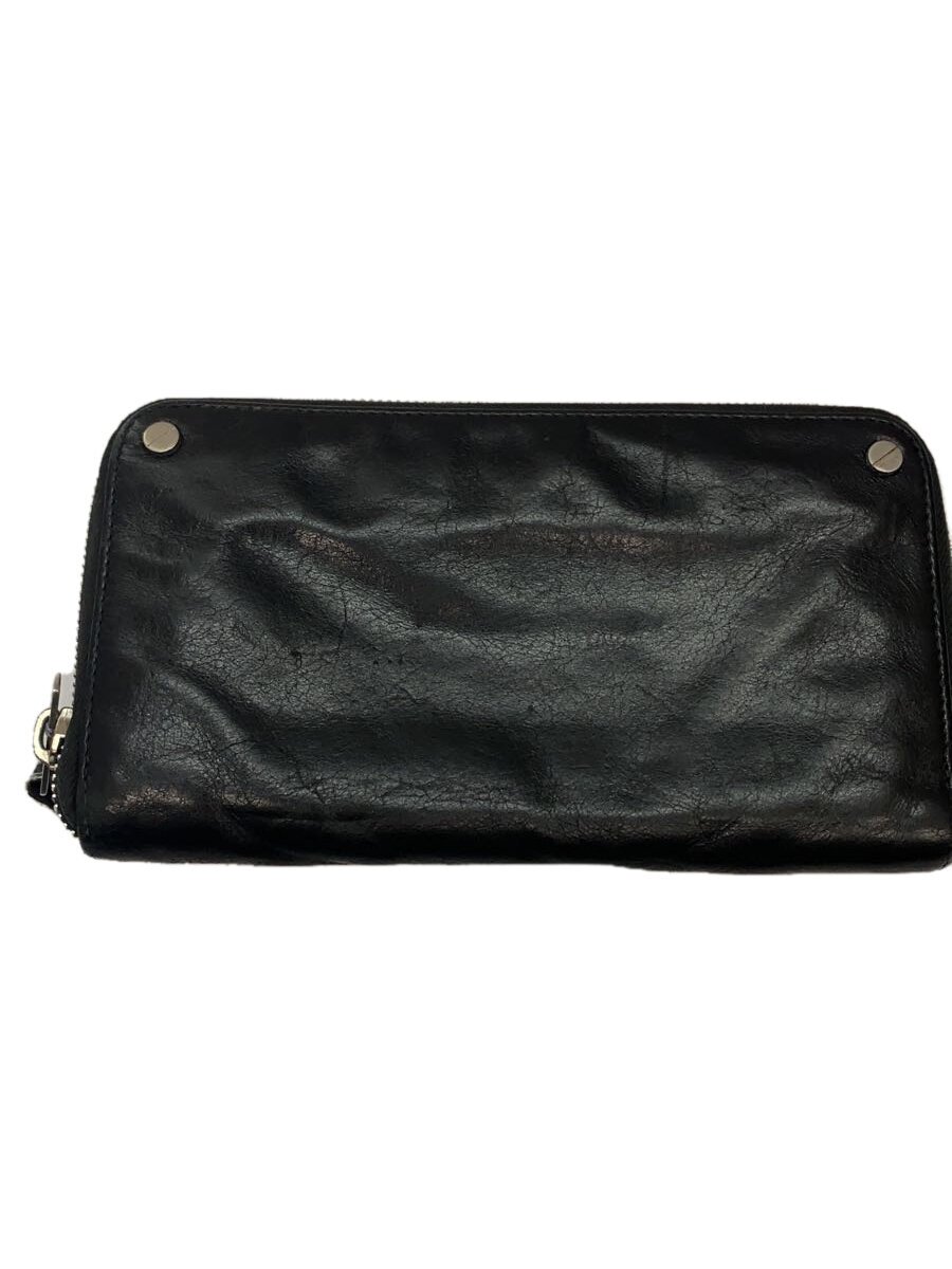 【中古】BALENCIAGA◆長財布/レザー/BLK/無地/メンズ//【服飾雑貨他】