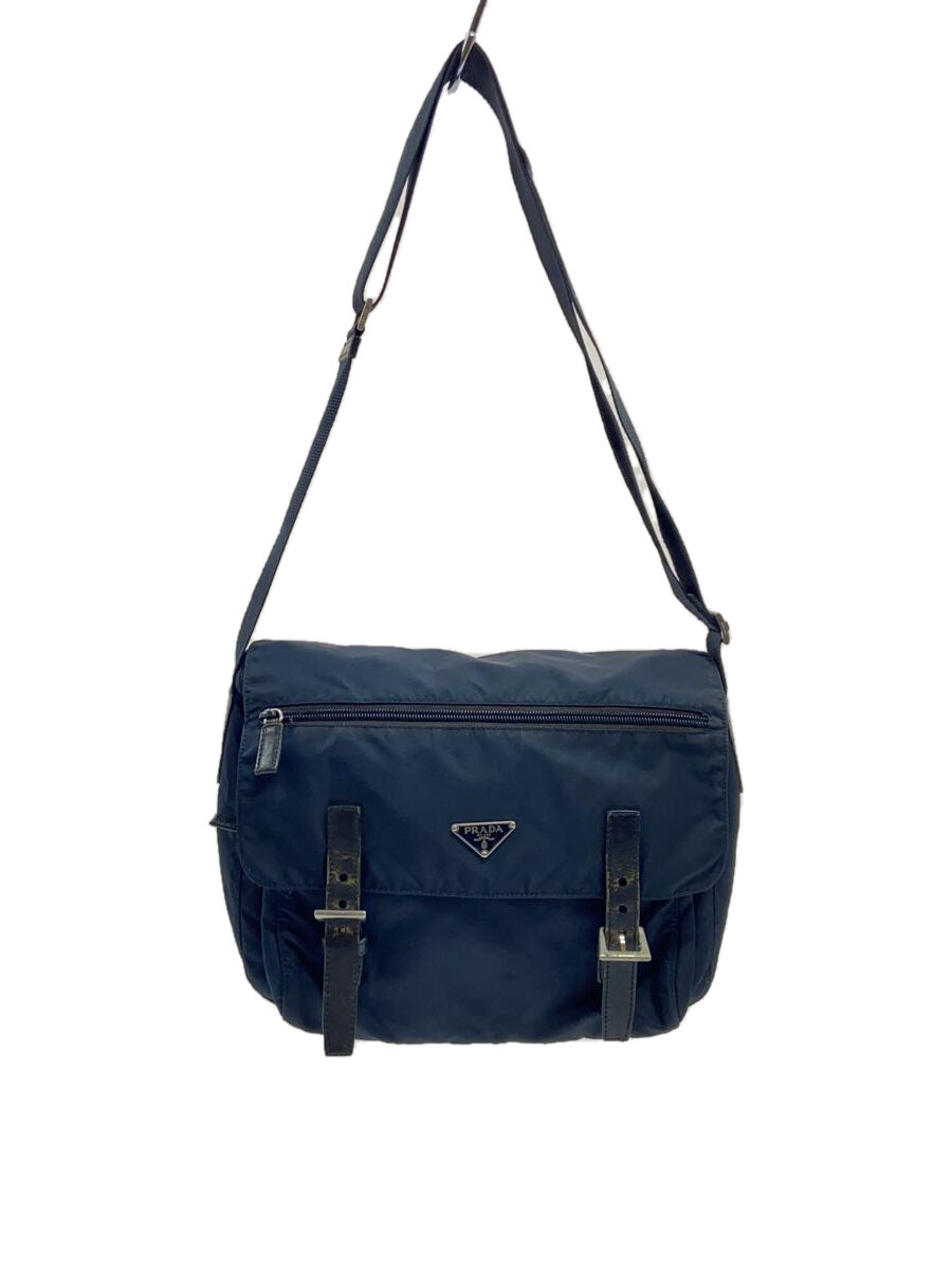 【中古】PRADA◆ショルダーバッグ/ナイロン/NVY/BT6671【バッグ】