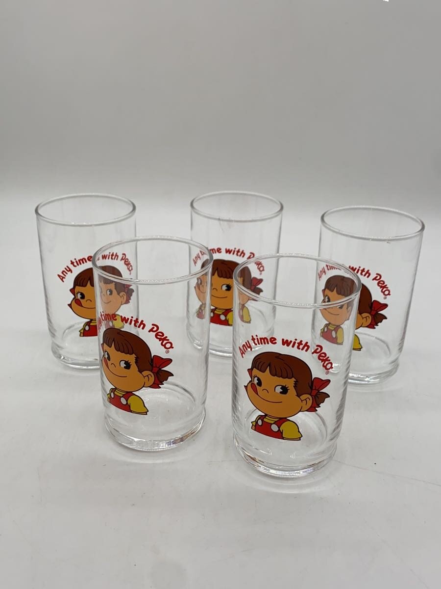 乐天商城 - 【中古】Fujiya/ペコちゃん タンブラー 5ヶ組/グラス/5点セット/CLR【キッチン用品】