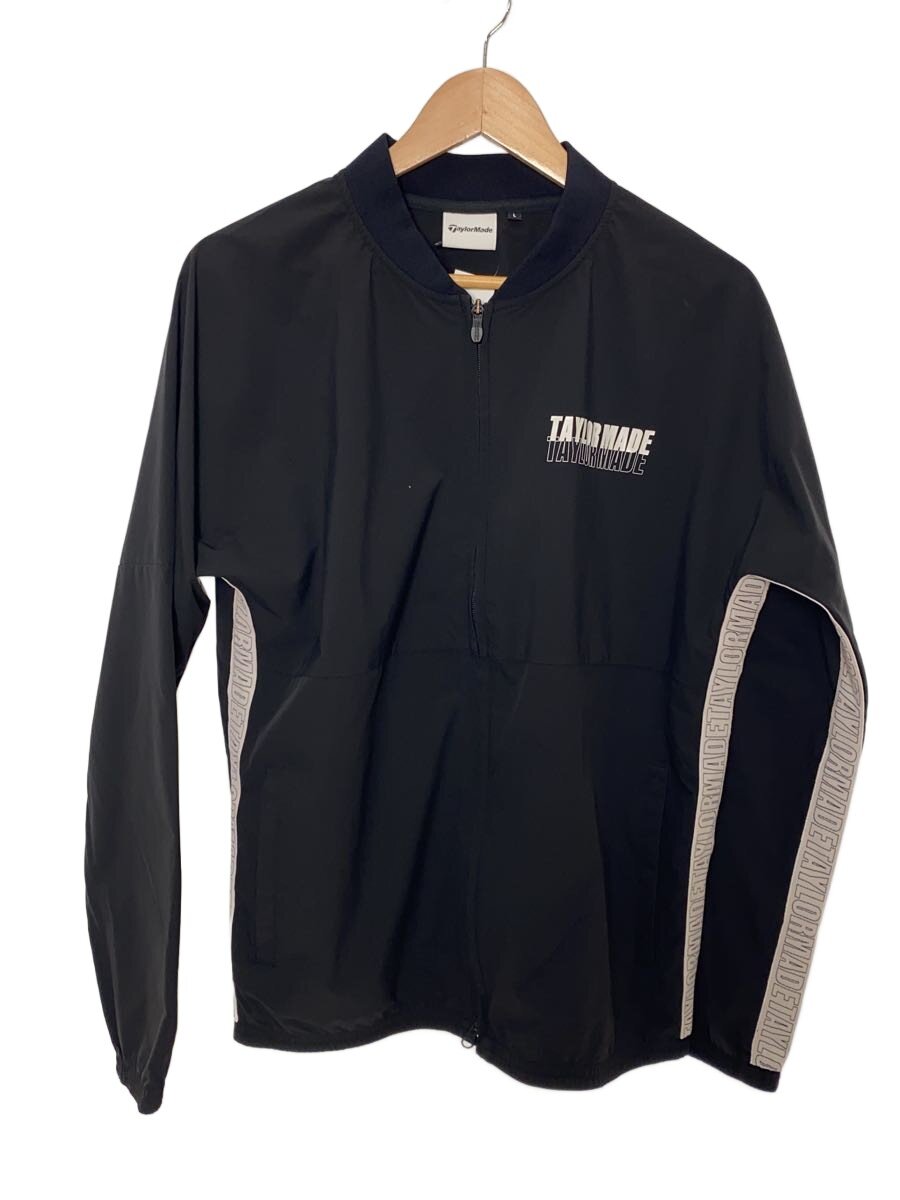 【中古】TaylorMade◆ジップアップジャケット/スポーツウェアー/L/ブラック/ナイロンジャケット/ゴルフウェアー//【スポーツ】