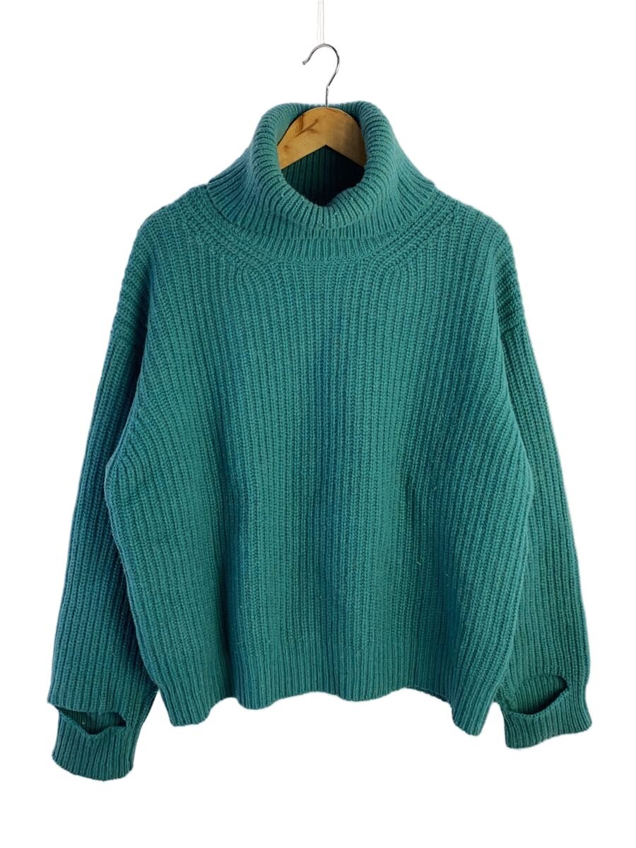 【中古】UNUSED◆17AW/3G Turtle Neck Knit/ニット セーター(厚手)/2/ウール/GRN/us1337//【メンズウェア】