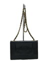【中古】CHANEL◆リザード/チェーンショルダー/ココマーク/ショルダーバッグ/レザー/BLK【バッグ】