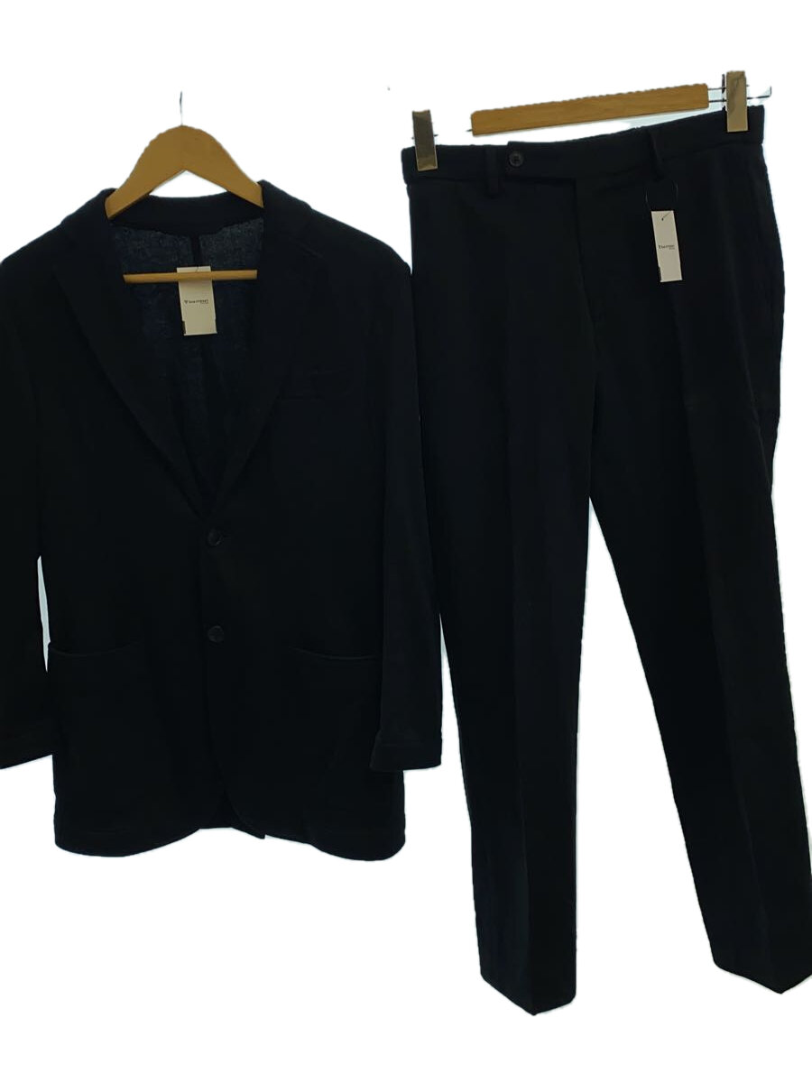 【中古】TOMORROWLAND◆コットンハイゲージ裏毛 シングル2Bニットセットアップ/44/コットン/BLK/61-07-14-075【メンズウェア】