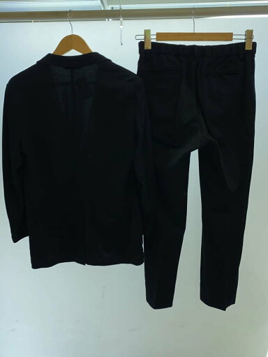 【中古】TOMORROWLAND◆コットンハイゲージ裏毛 シングル2Bニットセットアップ/44/コットン/BLK/61-07-14-075【メンズウェア】