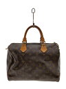 【中古】LOUIS VUITTON◆1)スピーディ30_モノグラム・キャンバス_BRW/PVC/BRW【バッグ】