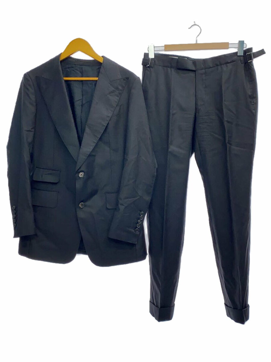 【中古】Loro Piana◆3Pスーツ/ROYAL WISH_Super 170s Wool&Silk 600/BLK/無地【メンズウェア】