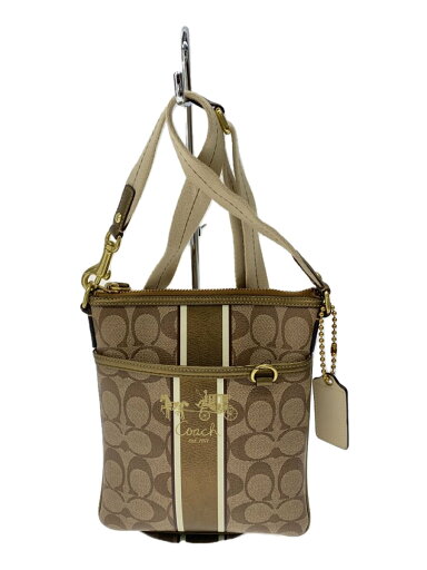 【中古】COACH◆ショルダーバッグ/--/BEG/モノグラム/G0873-41664【バッグ】 【中古】COACH◆ショルダーバッグ/--/BEG/モノグラム/G0873-41664【バッグ】