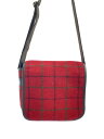【中古】HARRIS TWEED◆ショルダーバッグ/ウール/RED/チェック【バッグ】