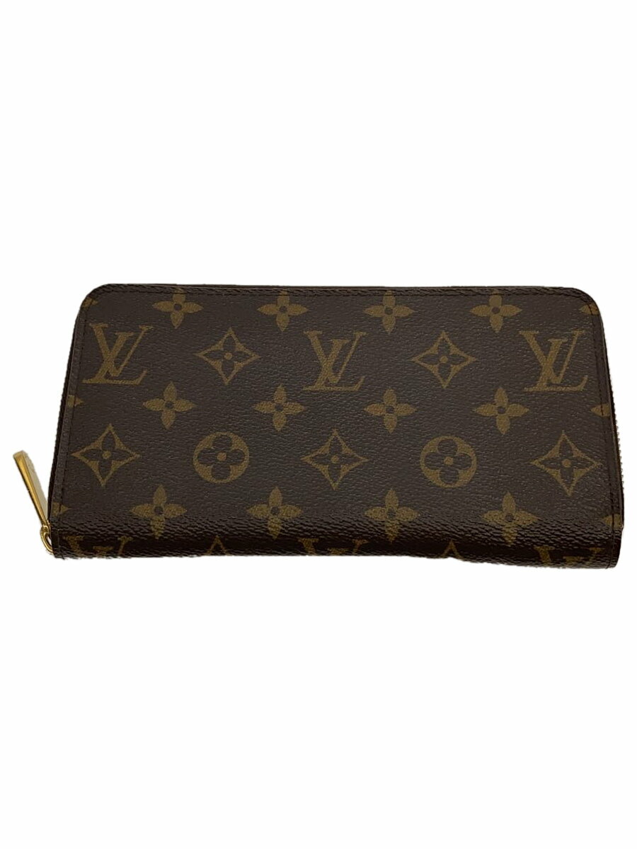 【中古】LOUIS VUITTON◆2)ジッピー・ウォレット_モノグラム・キャンバス_BRW_ローズバレリーヌ/PVC/BRW/総柄/レデ【服飾雑貨他】