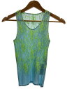 【中古】PLEATS PLEASE ISSEY MIYAKE◆半袖カットソー/3/ポリエステル/BLU/総柄/PP06-JK301//【レディースウェア】