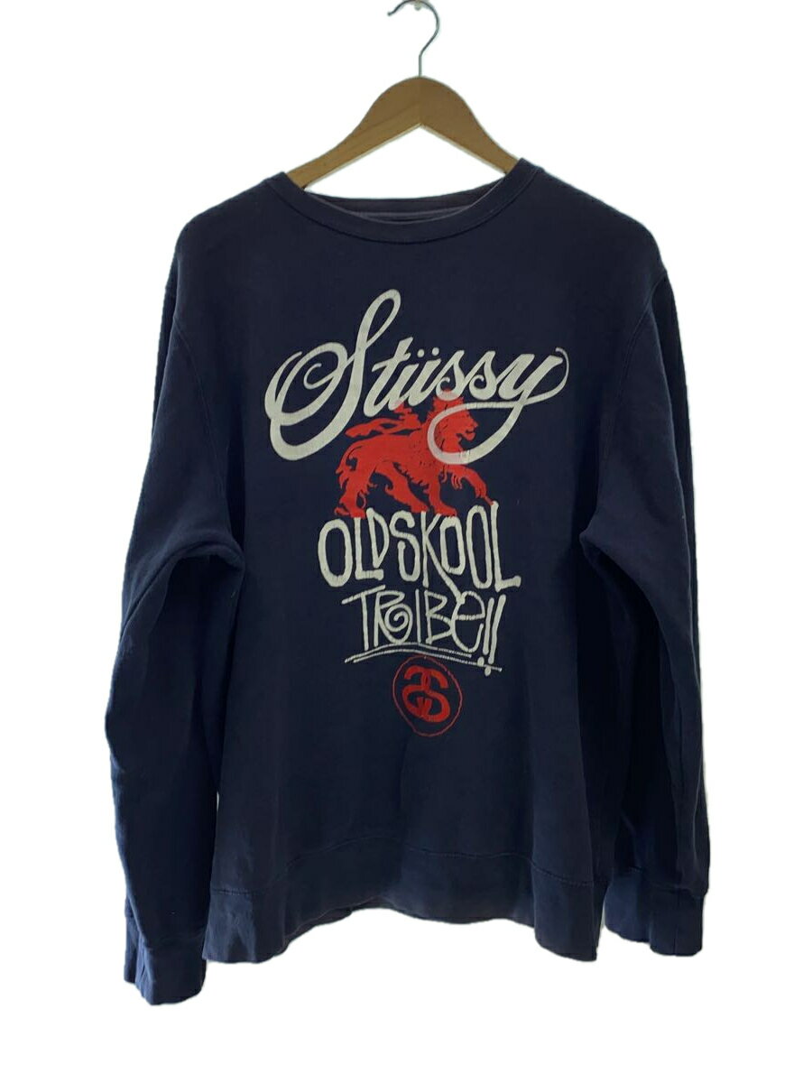 【中古】STUSSY◆スウェット/XL/コットン/NVY/プリント【メンズウェア】