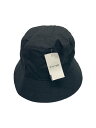 【中古】KIJIMA TAKAYUKI◆ベンタイルコットンバケットハット/--/コットン/BLK/無地/メンズ/241004【服飾雑貨他】