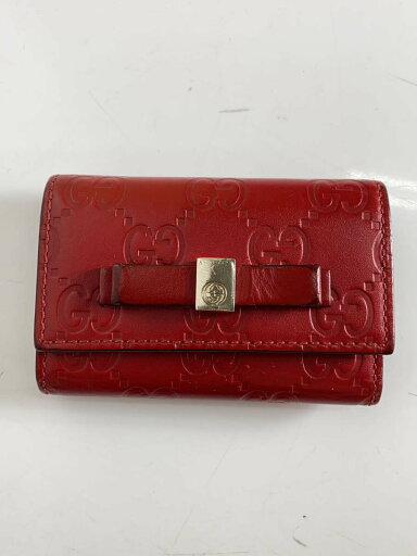 【中古】GUCCI◆キーケース/レザー/RED/総柄/レディース【服飾雑貨他】 【中古】GUCCI◆キーケース/レザー/RED/総柄/レディース【服飾雑貨他】