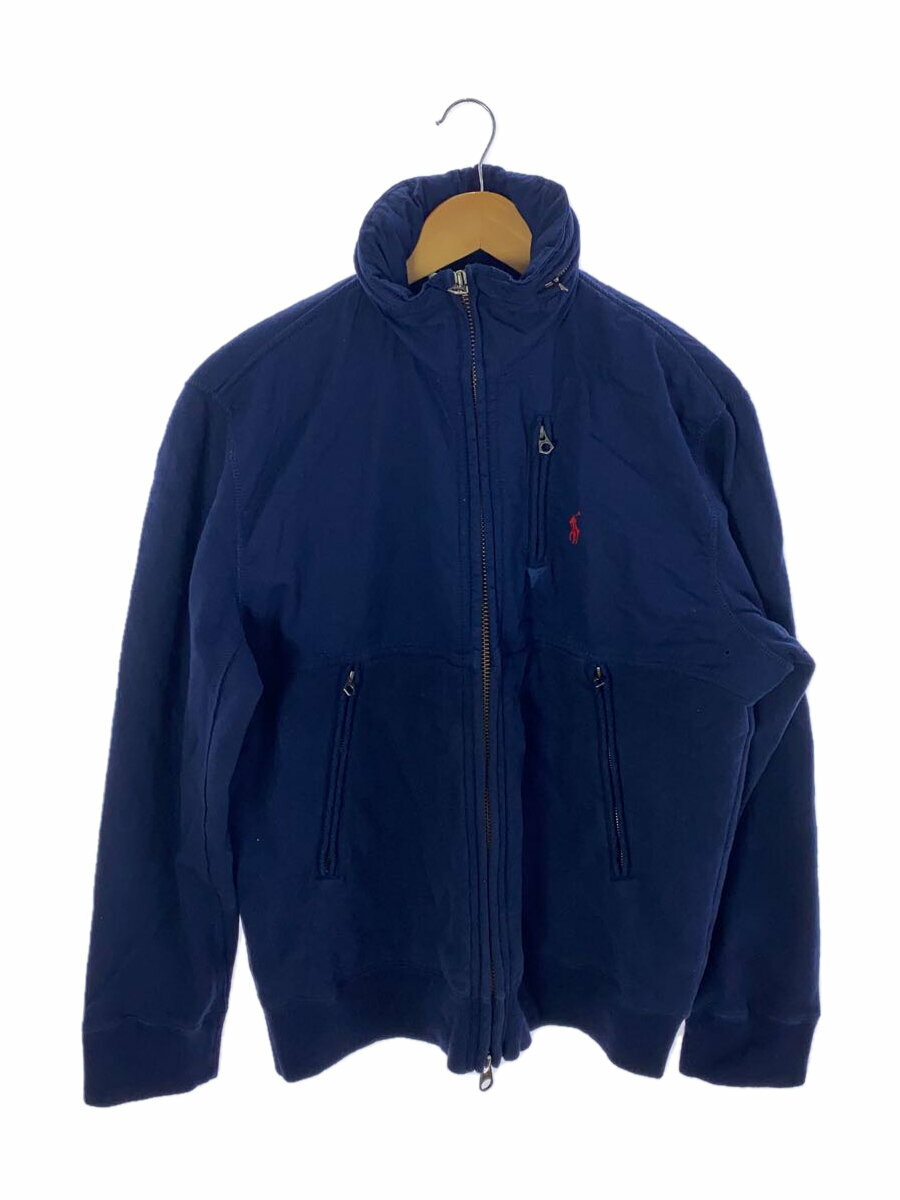 【中古】POLO RALPH LAUREN◆ブルゾン/L/コットン/NVY/無地【メンズウェア】