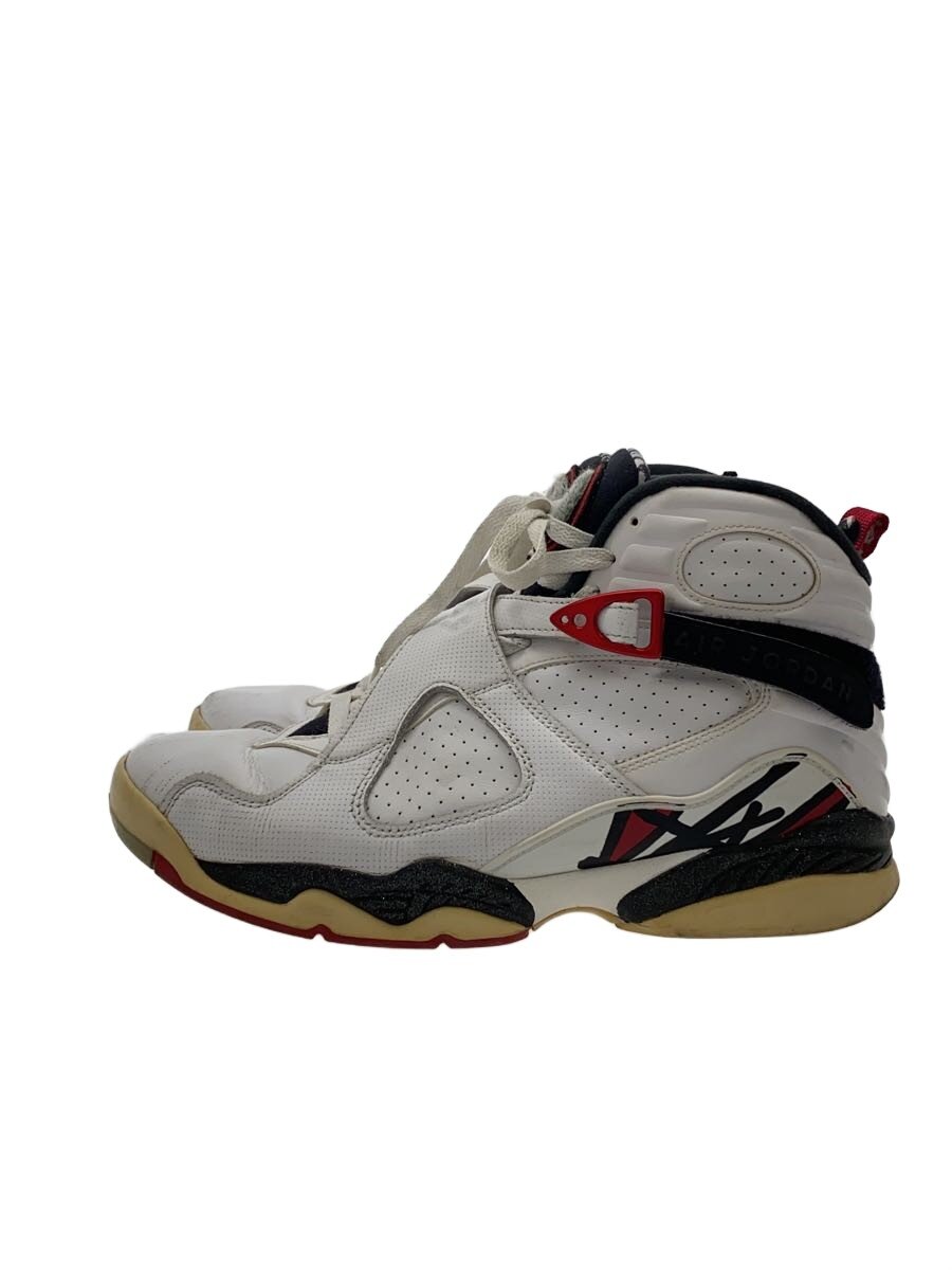 NIKE◆AIR JORDAN 8 RETRO/エアジョーダンレトロ/ホワイト/305381-104/28.5cm/WHT