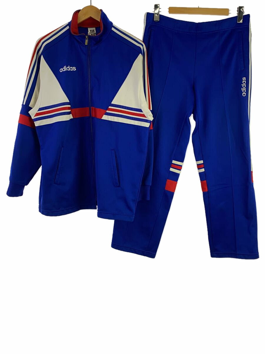 【中古】adidas◆セットアップ/O/ポリエステル/BLU/AS-2732【メンズウェア】