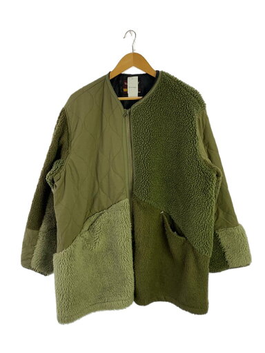 【中古】TOWN CRAFT◆パッチワークキルティングミリタリージャケット/M/コットン/GRN/無地【レディースウェア】 【中古】TOWN CRAFT◆パッチワークキルティングミリタリージャケット/M/コットン/GRN/無地【レディースウェア】