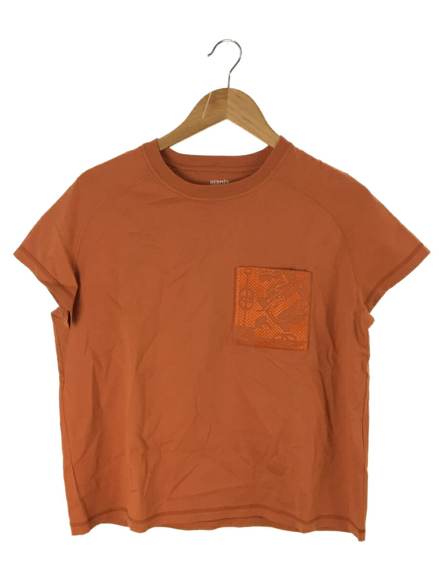 【中古】HERMES◆Tシャツ/34/コットン/ORN/2E4604DUB【レディースウェア】