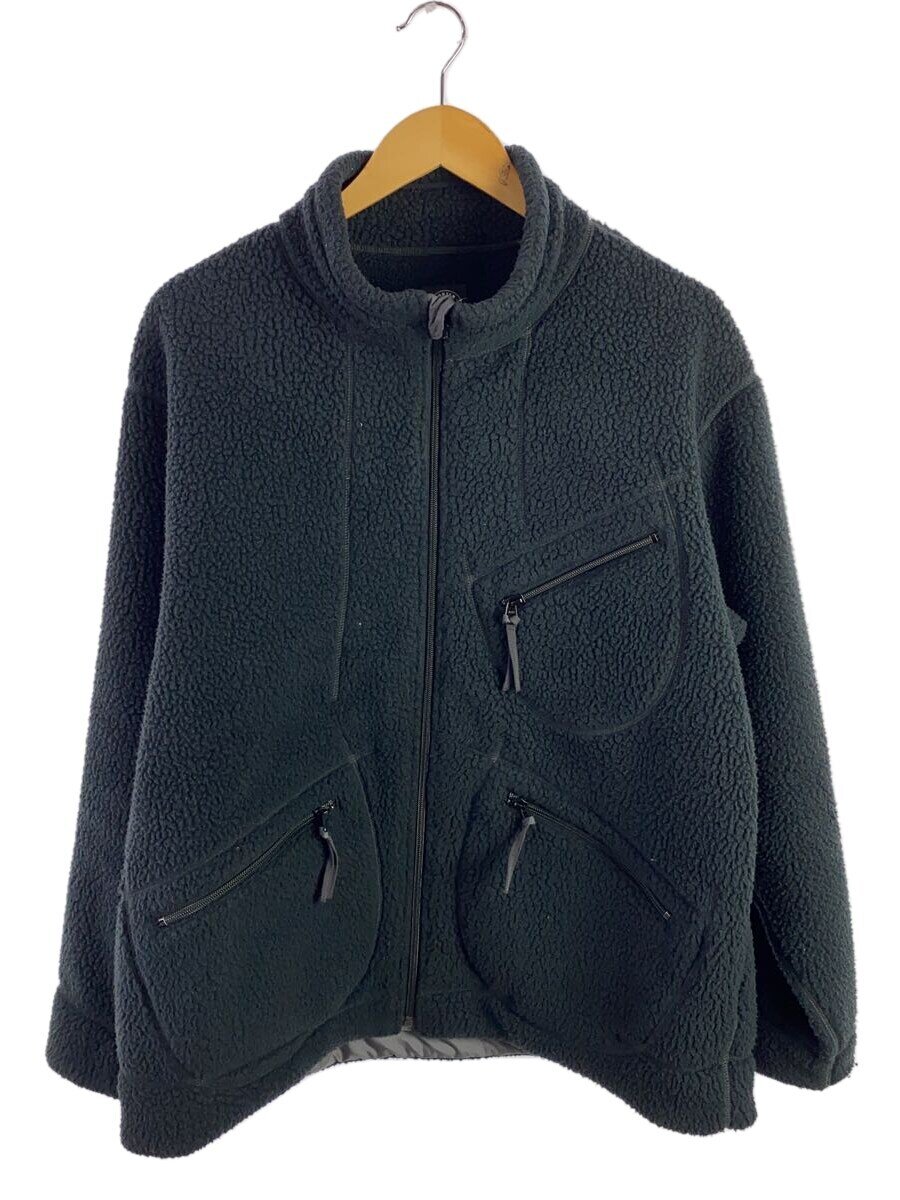 【中古】Porter Classic◆FLEECE ZIP UP JACKET/フリースジャケット/3/ポリエステル/BLK【メンズウェア】