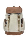 【中古】MICHAEL KORS◆リュック/レザー/クリーム/無地/NB-2011【バッグ】
