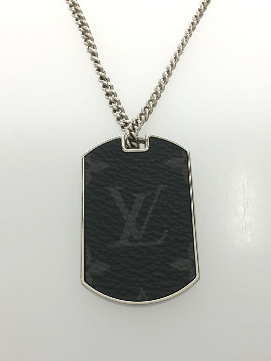 【中古】LOUIS VUITTON◆コリエ・プラークモノグラム・エクリプス_モノグラム・エクリプス_BLK/PVC/BLK/トップ有/メンズ【服飾雑貨他】