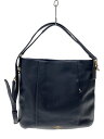【中古】COACH◆ショルダーバッグ/レザー/ネイビー/無地/2WAY【バッグ】(4)