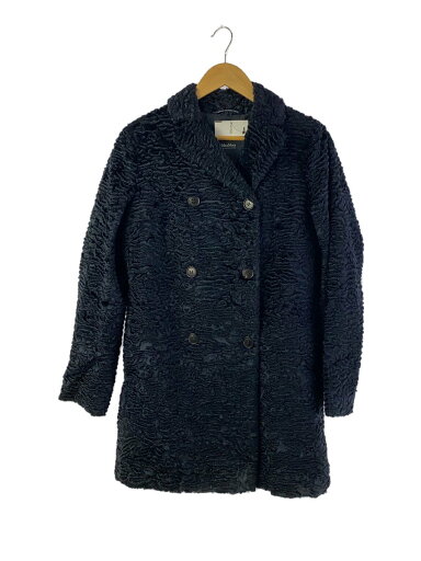 【中古】S Max Mara◆アストラカン/ピーコート/90860533050/36/アクリル/BLK/無地//【レディースウェア】 【中古】S Max Mara◆アストラカン/ピーコート/90860533050/36/アクリル/BLK/無地//【レディースウェア】