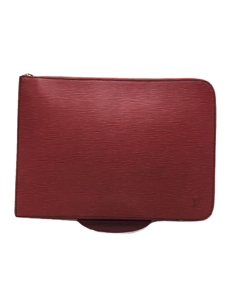 【中古】LOUIS VUITTON◆バッグ/レザー/RED/クラッチバッグ/M54497【バッグ】