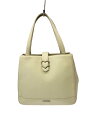 【中古】YVES SAINT LAURENT◆ハンドバッグ/レザー/WHT/無地/イヴサンローラン【バッグ】