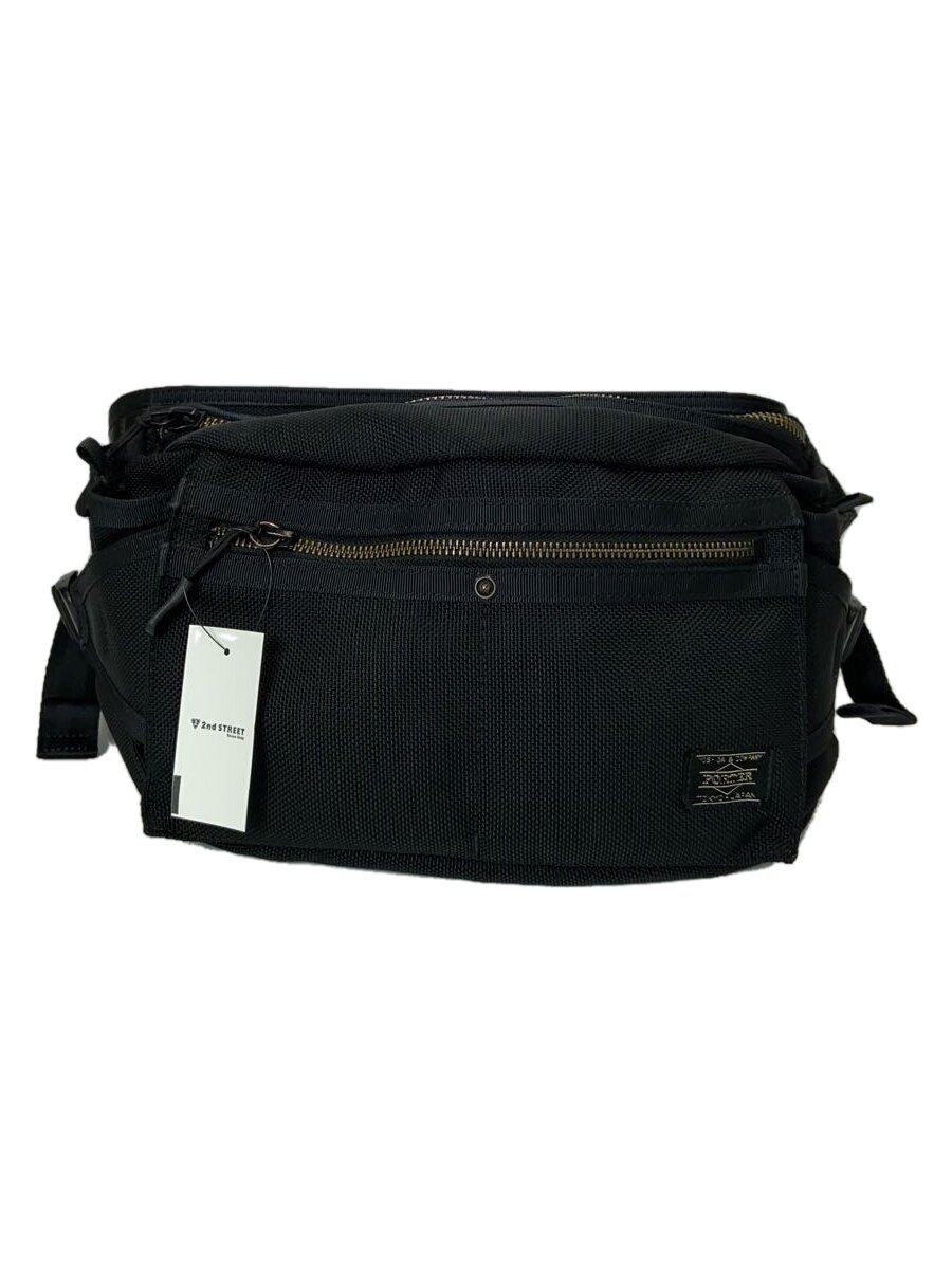 【中古】PORTER◆ウエストバッグ/--/BLK【バッグ】