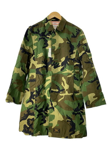 【中古】WTAPS◆ステンカラーコート/2/ナイロン/KHK/カモフラ/131GWDT-JKM06【メンズウェア】 【中古】WTAPS◆ステンカラーコート/2/ナイロン/KHK/カモフラ/131GWDT-JKM06【メンズウェア】