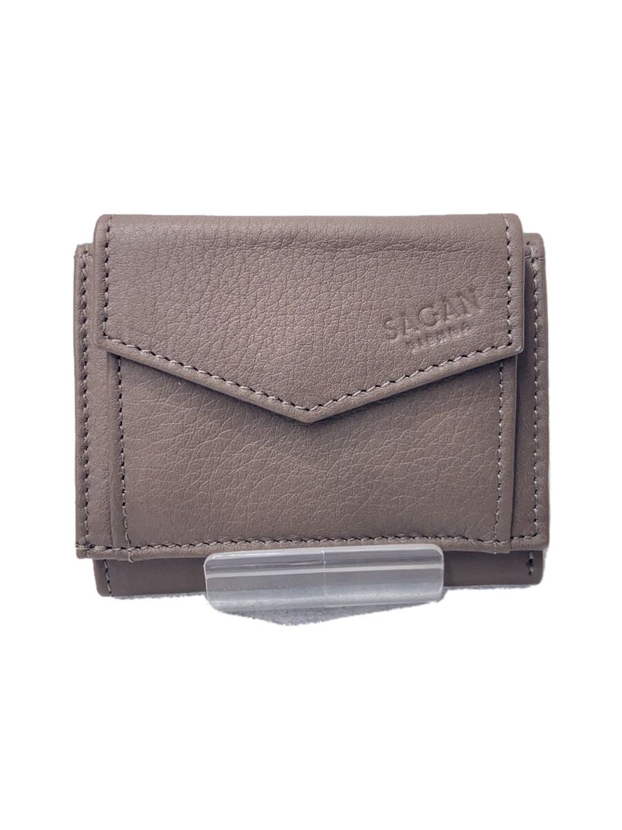 SAGANSS22/M WN WALLET TRYPTICH/3つ折り財布/レザー/BRW//