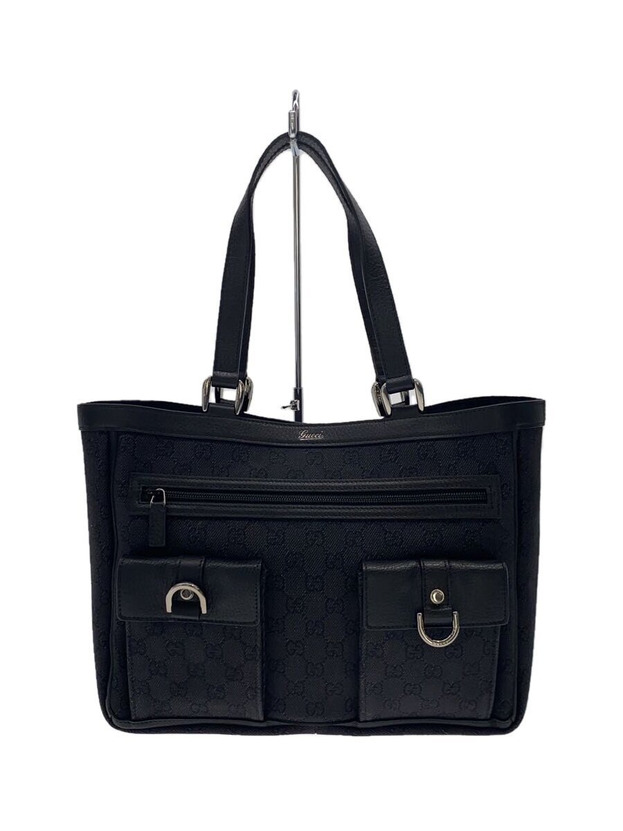 GUCCI - 【中古】GUCCI◆アビーライン/GG/トートバッグ/--/BLK/総柄/268639//【バッグ】