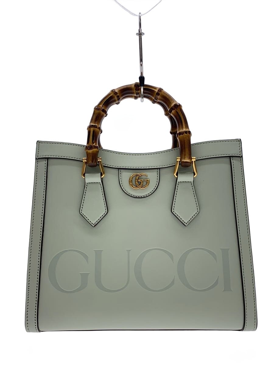 GUCCI - 【中古】GUCCI◆ハンドバッグ/レザー/GRN/無地/702721//【バッグ】