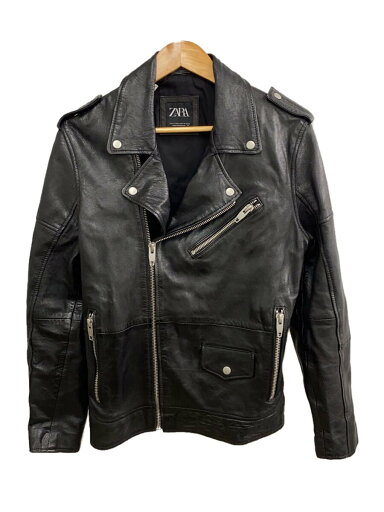 【中古】ZARA◆ジャケット/M/ブラック/ダブルライダースジャケット【メンズウェア】 【中古】ZARA◆ジャケット/M/ブラック/ダブルライダースジャケット【メンズウェア】