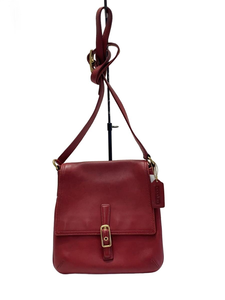 【中古】COACH◆ショルダーバッグ/レザー/BRD/無地/9592【バッグ】