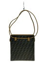 【中古】FENDI◆ショルダーバッグ/キャンバス/BRW/総柄/切替/汚れ有【バッグ】