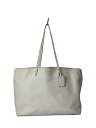 【中古】FENDI◆トートバッグ/レザー/WHT/無地【バッグ】