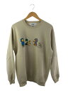 【中古】MFC STORE◆sKetChboOok3&U3xFRIEND LIKE ME CREWNECK/L/コットン/BEG【メンズウェア】