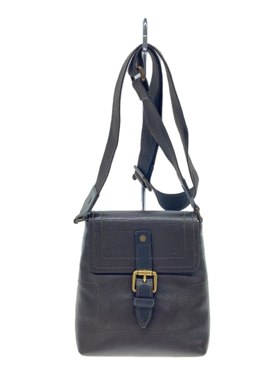 【中古】LOUIS VUITTON◆ユマ_ユタ/レザー/BLK【バッグ】
