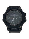【中古】CASIO◆クォーツ腕時計・G-SHOCK/デジアナ/ラバー/BLK/BLK//【服飾雑貨他】