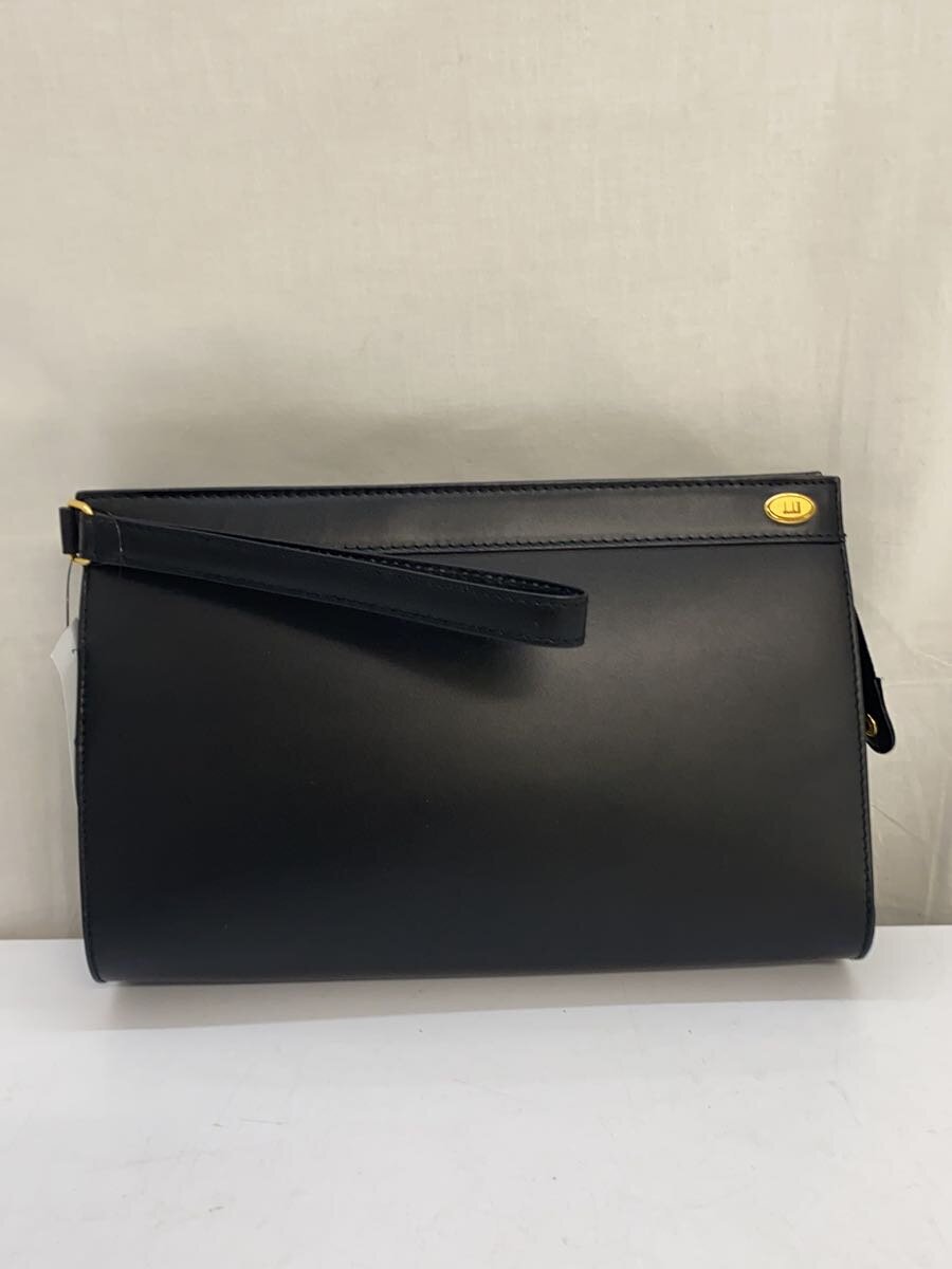 【中古】dunhill◆セカンドバッグ/レザー/ブラック/無地/T2178【バッグ】