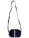 【中古】TOMMY HILFIGER◆ショルダーバッグ/レザー/NVY/無地【バッグ】