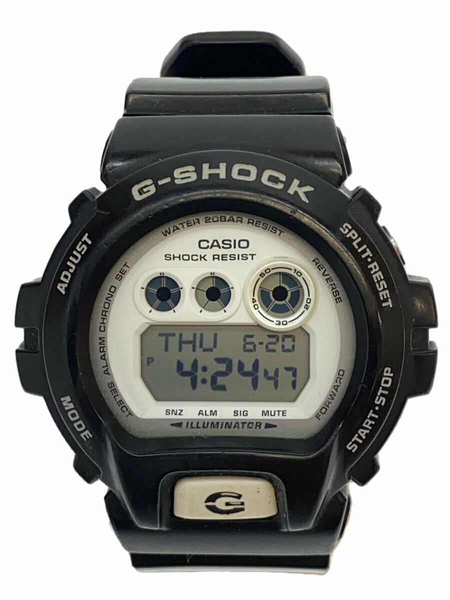 【中古】CASIO◆腕時計/デジタル/ラバー/WHT/BLK/GD-X6900/ラバーベルト傷有//【服飾雑貨他】