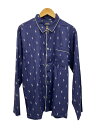 【中古】POLO RALPH LAUREN◆長袖シャツ/M/コットン/NVY/総柄【メンズウェア】(4)