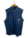 【中古】HARLEY DAVIDSON◆ベスト/XL/デニム/IDG【メンズウェア】
