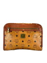 【中古】MCM◆ポーチ/--/キャメル/モノグラム/キズ有/バッグ【バッグ】