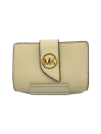 【中古】MICHAEL MICHAEL KORS◆2つ折り財布/レザー/CRM/無地/レディース/32F1GGRD8L【服飾雑貨他】 【中古】MICHAEL MICHAEL KORS◆2つ折り財布/レザー/CRM/無地/レディース/32F1GGRD8L【服飾雑貨他】