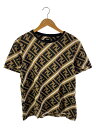 【中古】FENDI◆Tシャツ/XL/コットン/CML/総柄/FY0894 A7A8【レディースウェア】